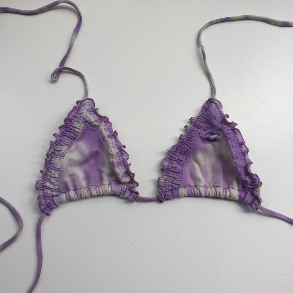 SOLD✅ purple tie-dye triangle top
